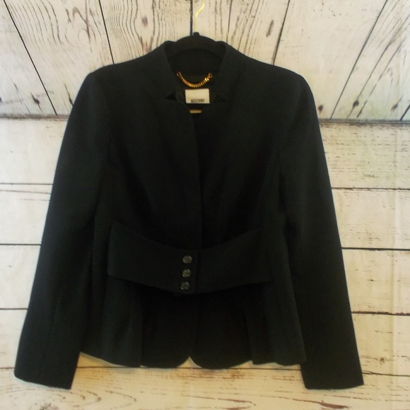 Moschino Jackets & Blazers - Moschino black button blazer size 10